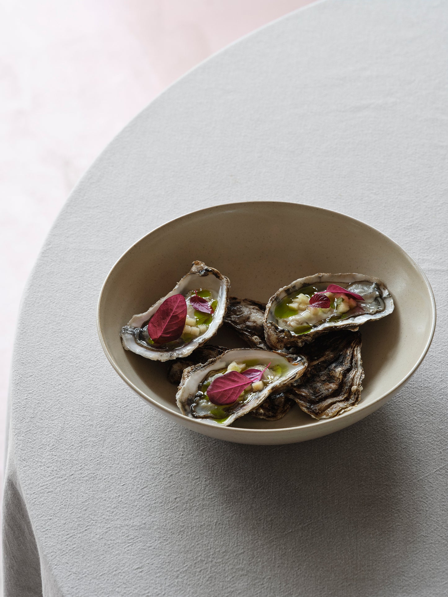 6 østers & vinaigrette